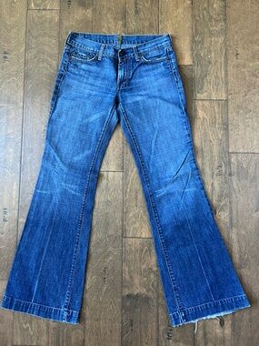 7 For All Mankind Women's Dark Blue Bootcut Jeans